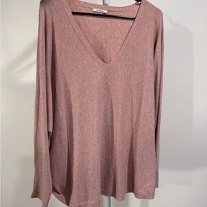Chic V-Neck Sweater in Blush by Elan